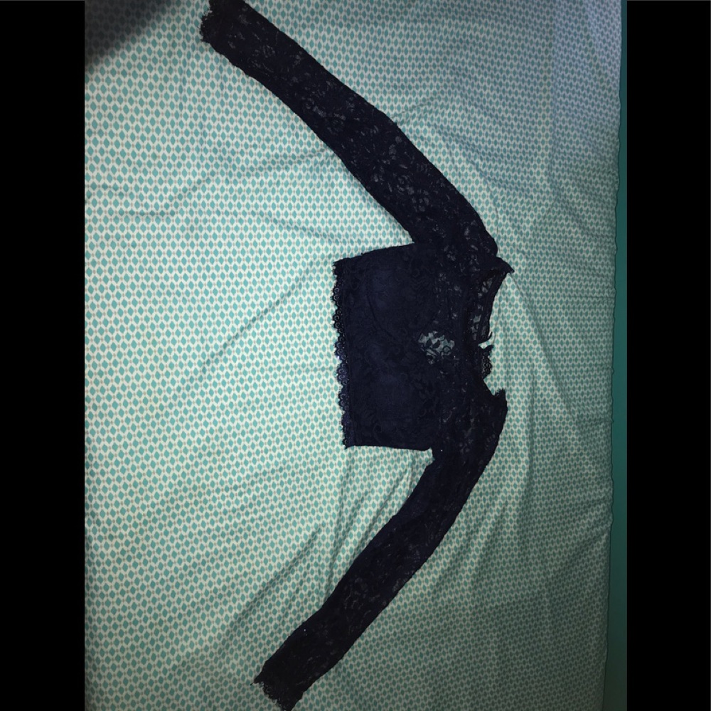 Navy Blue Sparkly Crop Top
